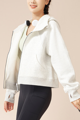 Thick-lined hooded sports sweatshirt