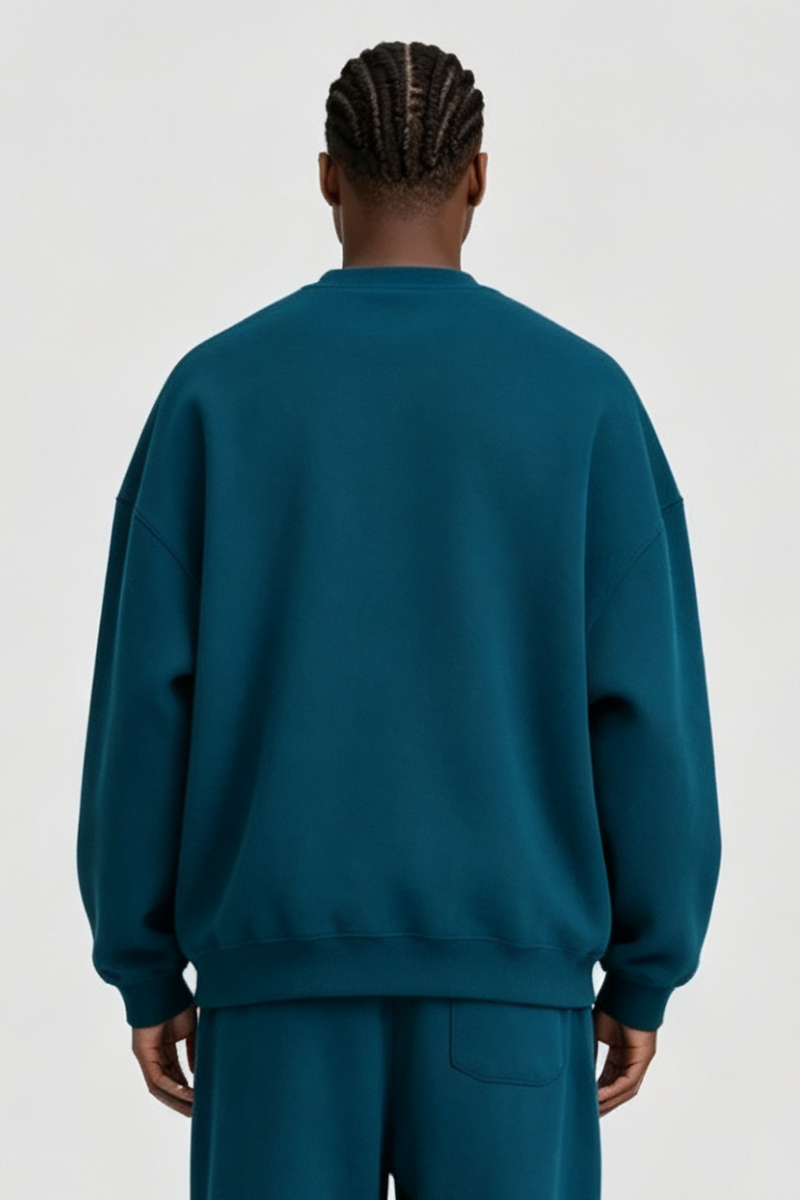 Men's Fall Fleece‑Lined Drop Shoulder Oversized Pullover