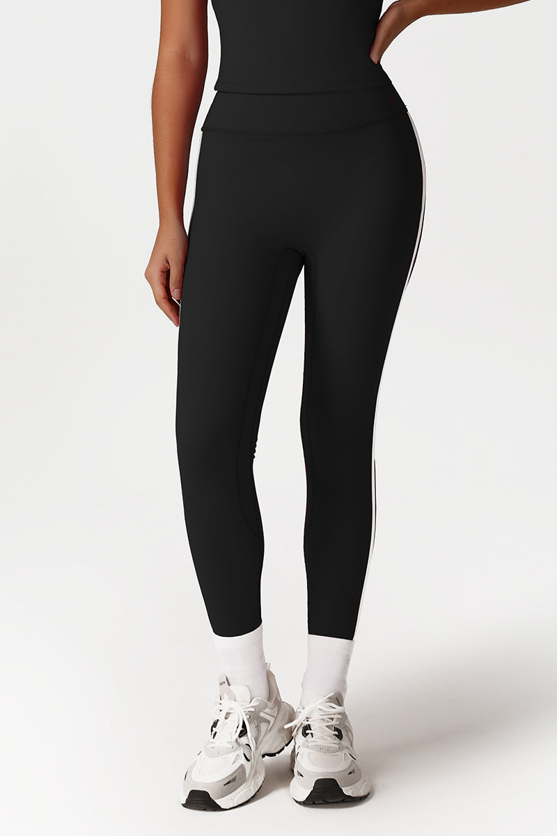 Women High-Waisted Color-Block Butt-Lifting Quick-Dry Yoga Pants