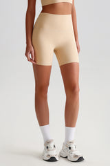 Women High Waisted Butt Lifting Seamless Naked Sensation Yoga Shorts