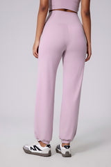Women High-Waist Wide-Leg Butt-Lifting Cuffed Naked-Feel Yoga Running Workout Pants