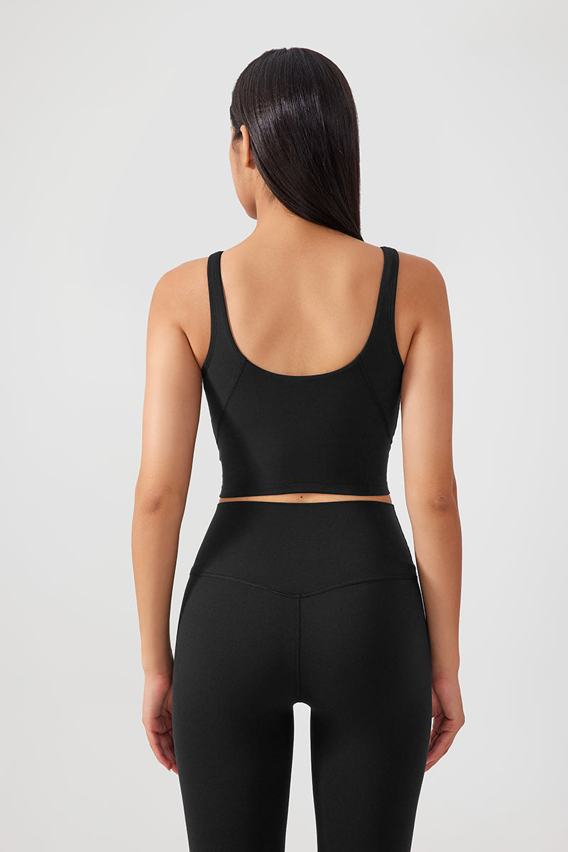 Women Fixed Bra Pads U-Back Nude Shape Fitness Yoga Exercise Vest