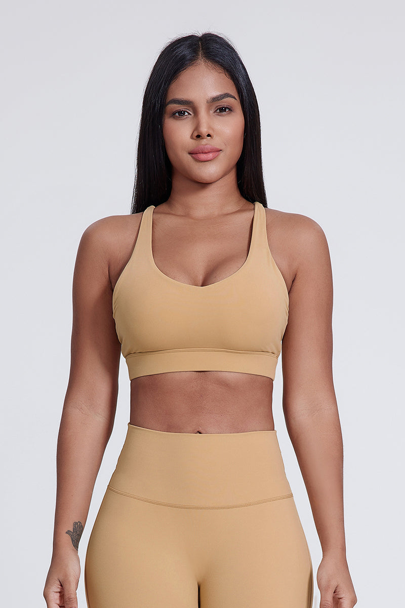 Women'S Yoga Cross Line Sports Bra Tank Top