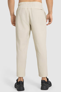 Men Summer Loose Lightweight Quick-Dry Breathable Straight Leg Cropped Casual Workout Sport Pants