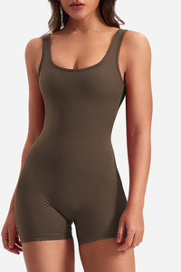 All-In-One Back-Cutout Yoga Bodysuit