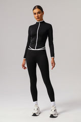 Women White Piping Sports Jacket