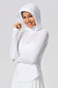 Women Cooling Uv50+ Slim-Fit Convertible Hood Outdoor Sun Protection Jacket