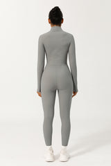 Women Half Zipper Sport Jumpsuit