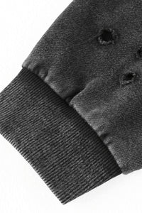 Men/Women Vintage Snow Wash Ripped Loose Hoodie