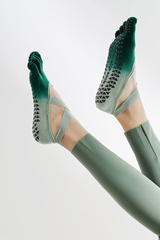 Women's Ombre Gradient Strappy Yoga Grip Five-Toe Socks