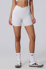 Women V-Waist High Rise Shaping Hip Lift Yoga Shorts