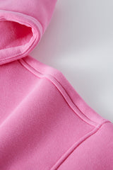 Women's velvet thickened cropped hooded sweatshirt