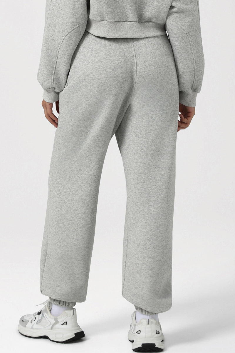 Women Hi-Waist Cuffed Sport Sweatpants