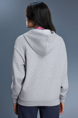 Women Fleece Hooded Windproof Loose Casual Zip Jacket