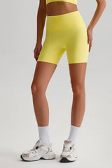 Women High Waisted Butt Lifting Seamless Naked Sensation Yoga Shorts