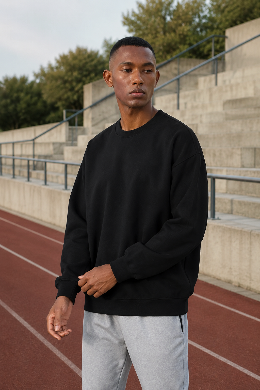 Men'S 380G Crew Neck Long Sleeve Top