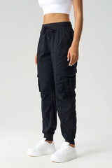 Women Mid-Rise Drawstring Leg Loose-Fitting Lightweight Quick-Drying Breathable Outdoor Workwear Sweatpants
