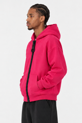 Men's Loungewear Color Block Big Tooth Zipper Hooded Jacket