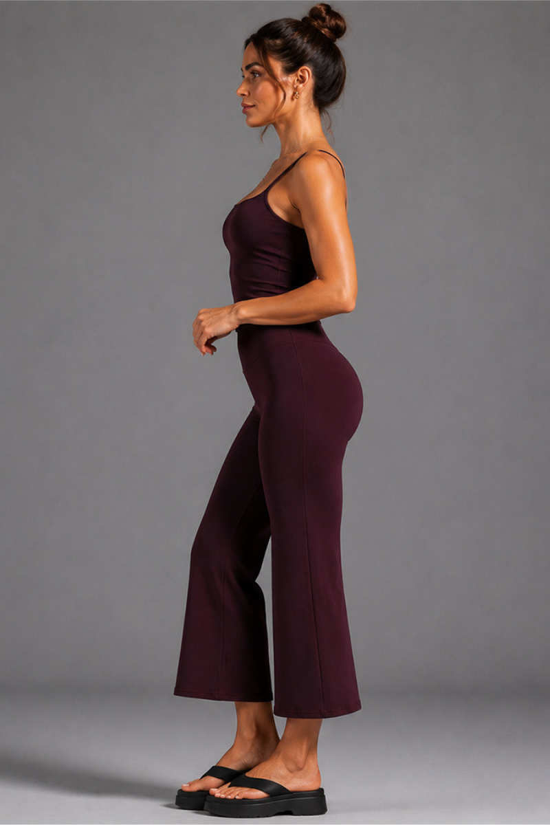Women'sThin Strap Tank Top And Wide-Leg Capri Pants Sets