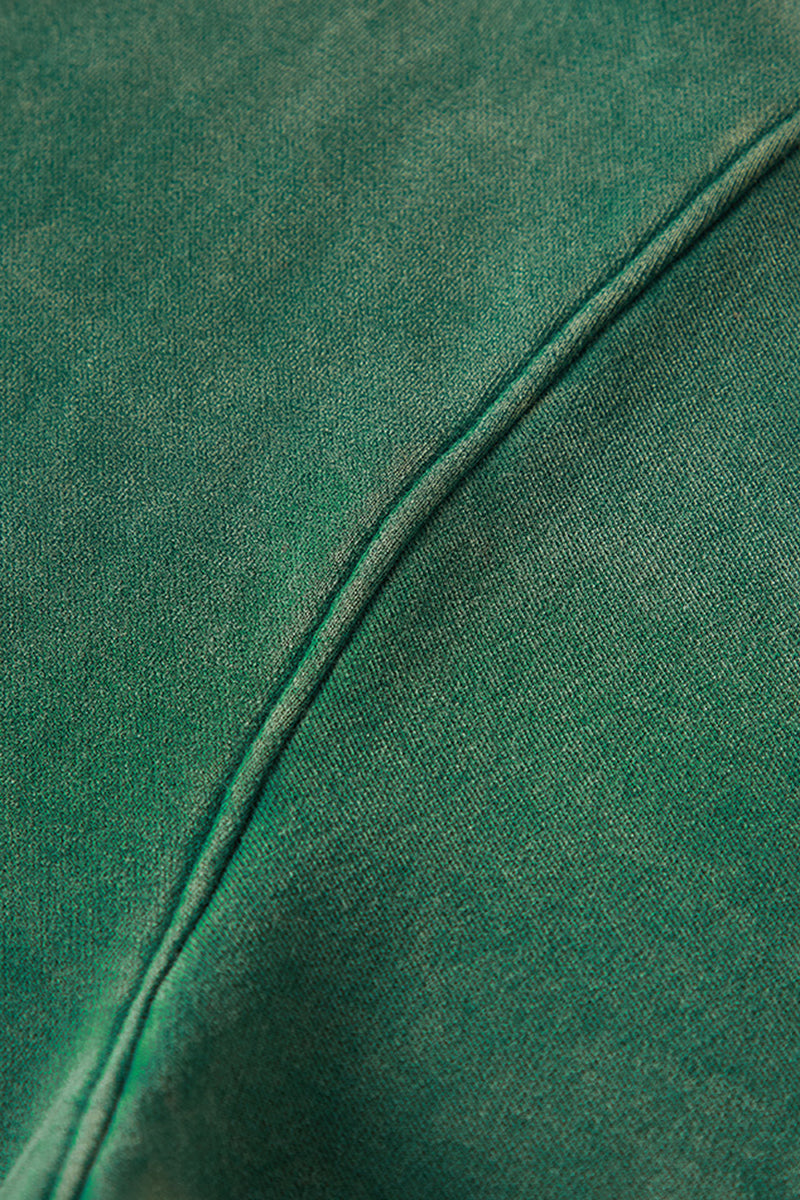 Heavyweight washed velvet hooded sweatshirt