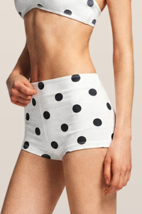 Women's Polka Dot Vintage Slim Fit Yoga Shorts