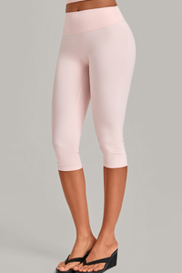 Women’s Mid-Rise Tummy Control Yoga Capri Leggings