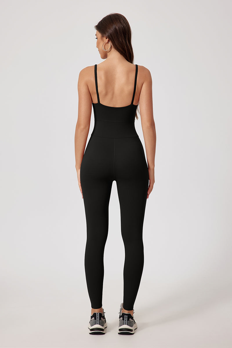 Women'S Zip-Brushed Yoga Exercise Quick-Drying Bodysuit