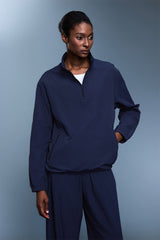 Women Stand Collar Half Zip Windproof Lightweight Workout Long Sleeve Jacket