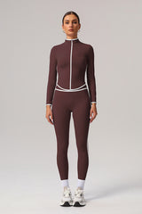 Women White Piping Sports Jacket