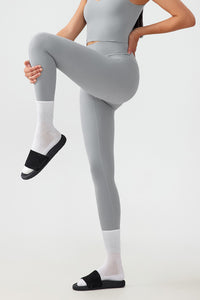 Women Free Size Nude Hip Lifting Shaping Fitness 9/10 Yoga Pants