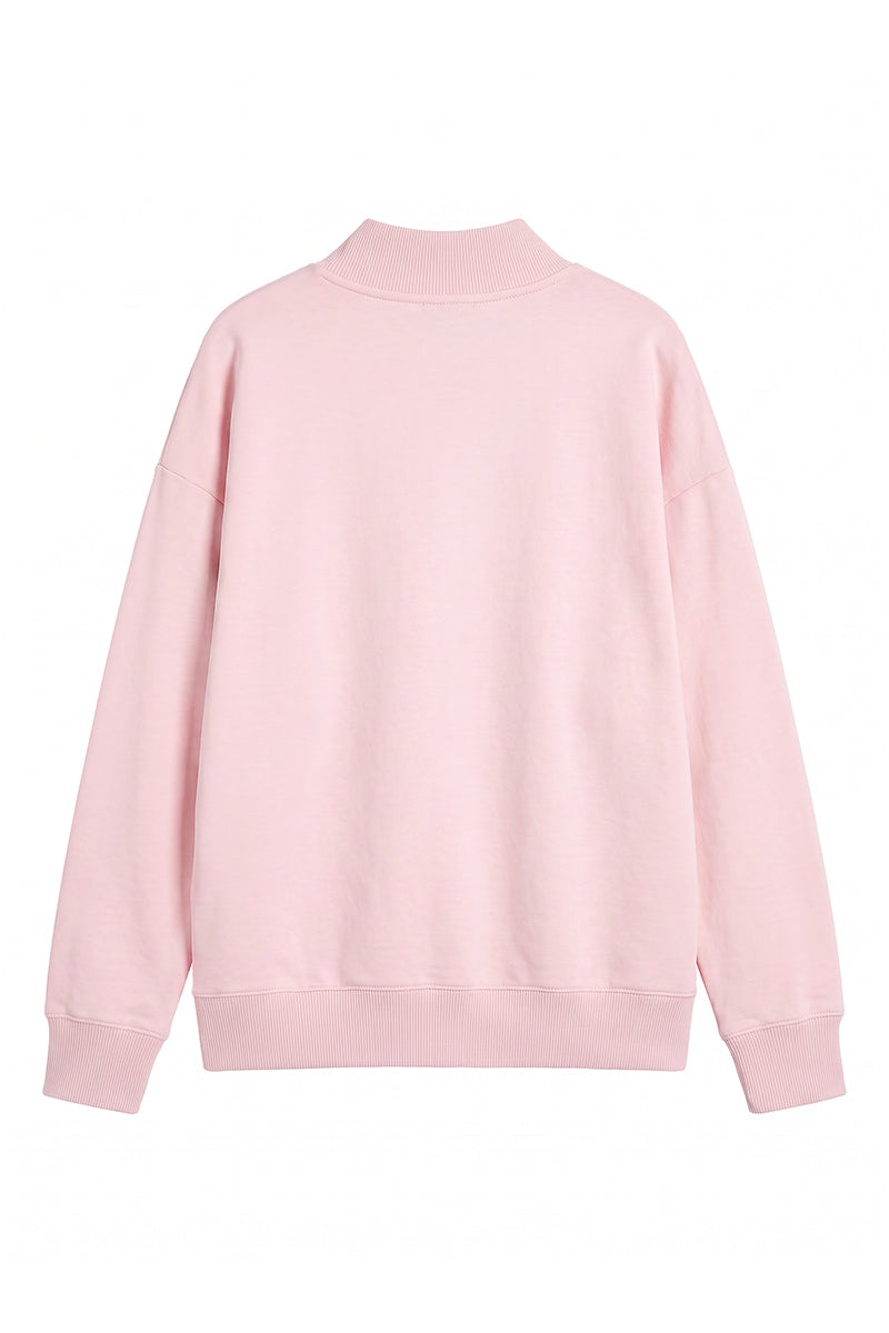 Women's Fall Fleece Relaxed Mock Neck Sweatshirt