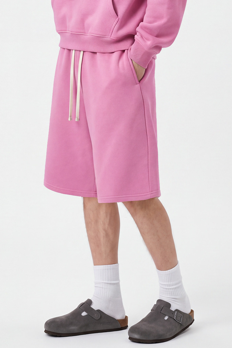 Men's Fleece Lined Drawstring Loose Casual Five Inch Shorts