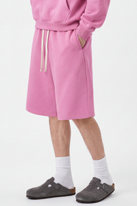 Men's Fleece Lined Drawstring Loose Casual Five Inch Shorts