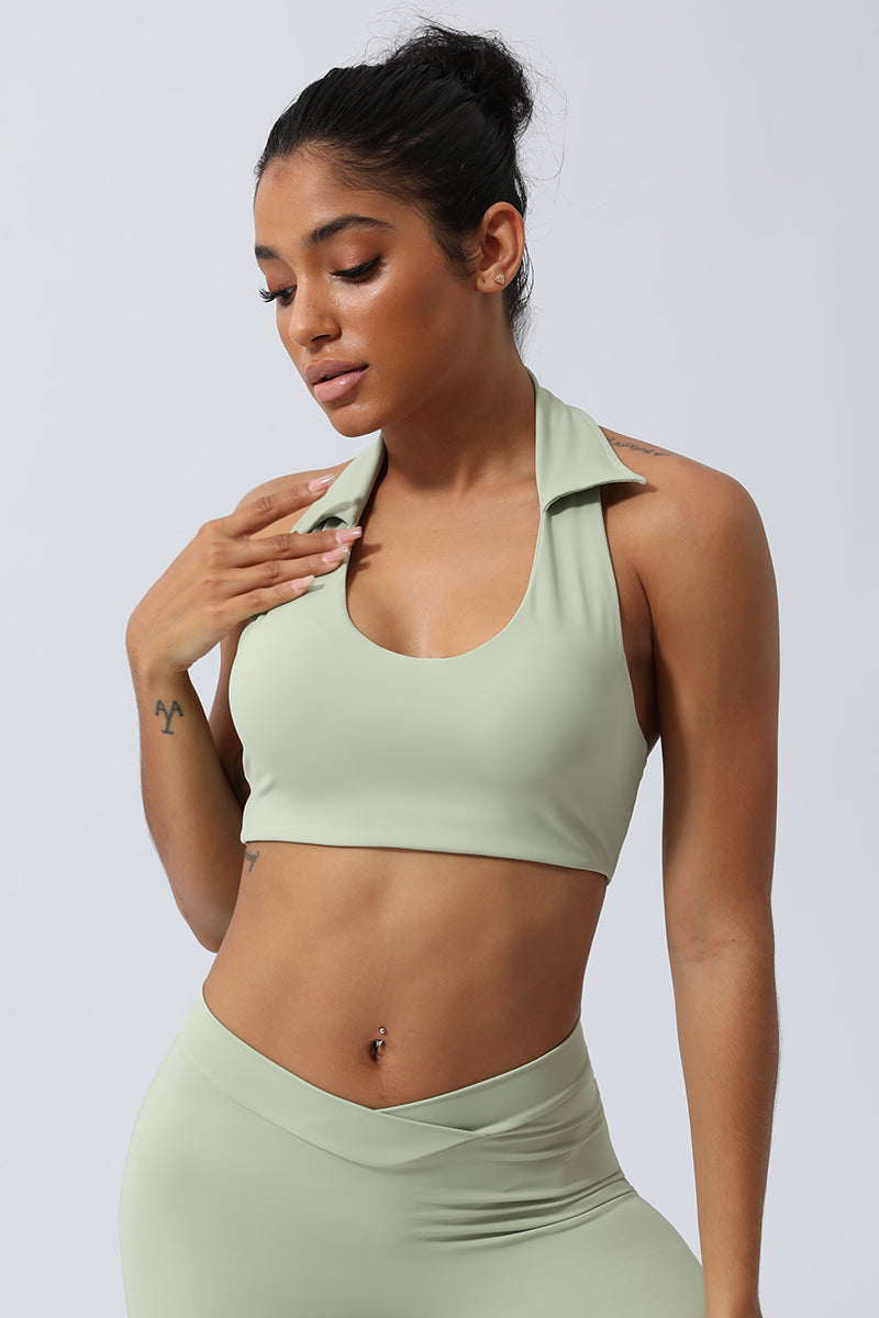 Women'S Lapel Yoga Sports Bra