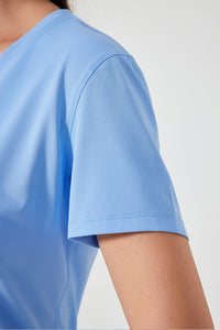 Women Lightweight Breathable Slim-Fit Quick-Dry Yoga Fitness Short-Sleeve Top