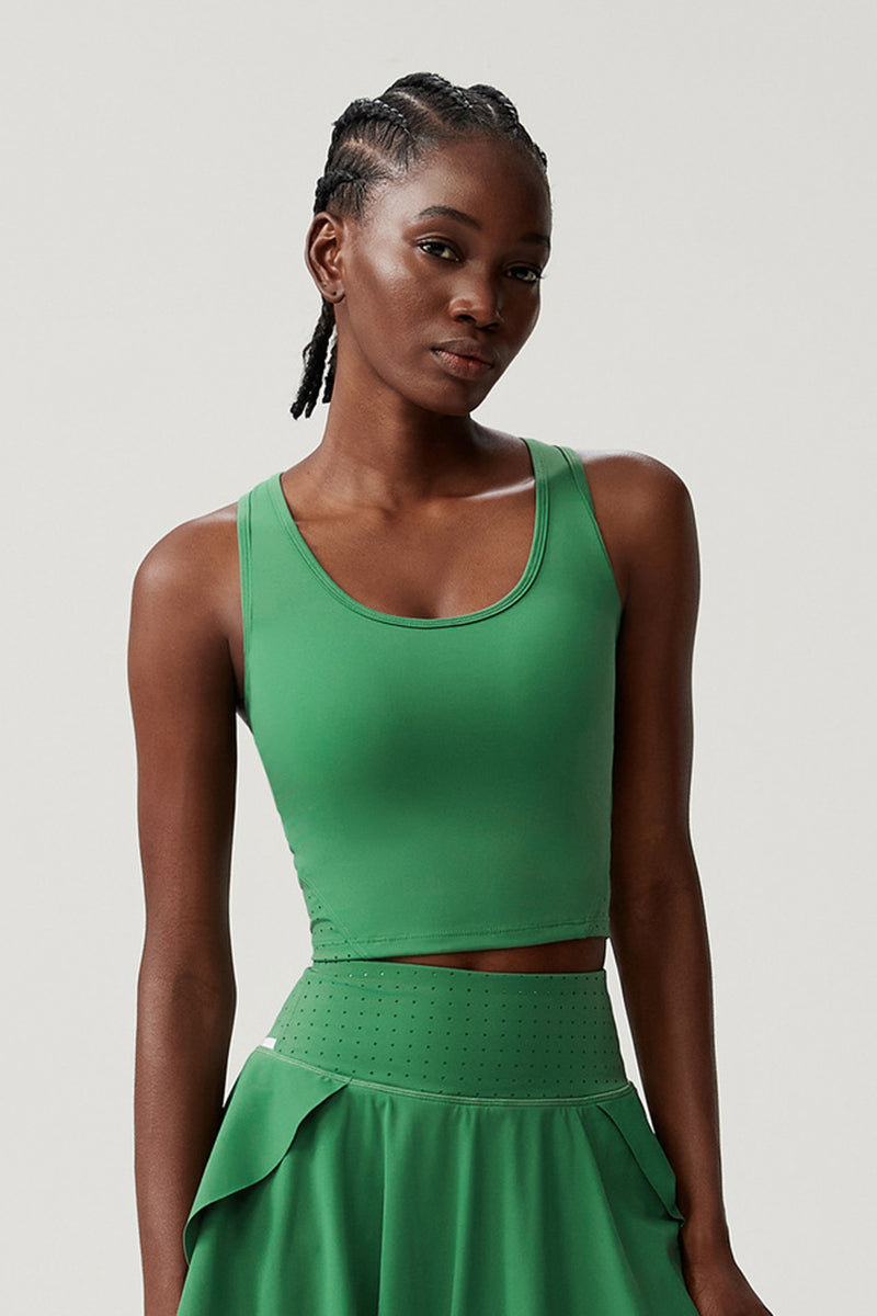 Women Breathable Tennis Vest Removable Padding Sports Top