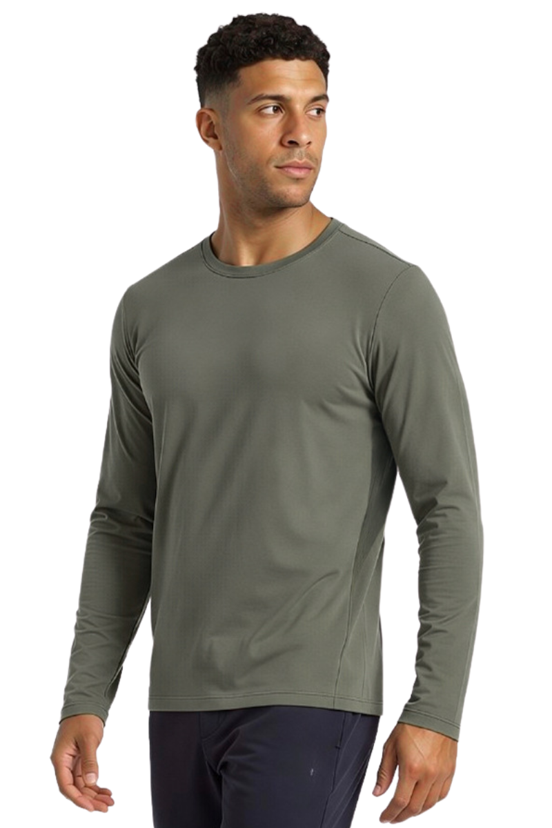 Men's Fall Long Sleeve Breathable Mesh Seamless T-shirt