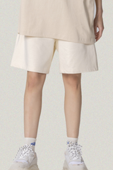 Unisex Solid Straight Shorts - Loose Drawstring Gym Shorts