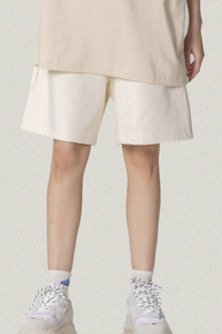 Unisex Solid Straight Shorts - Loose Drawstring Gym Shorts