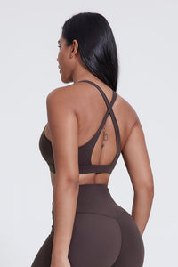 Women'S Yoga Backless Cross Stretch Bra Tank Top