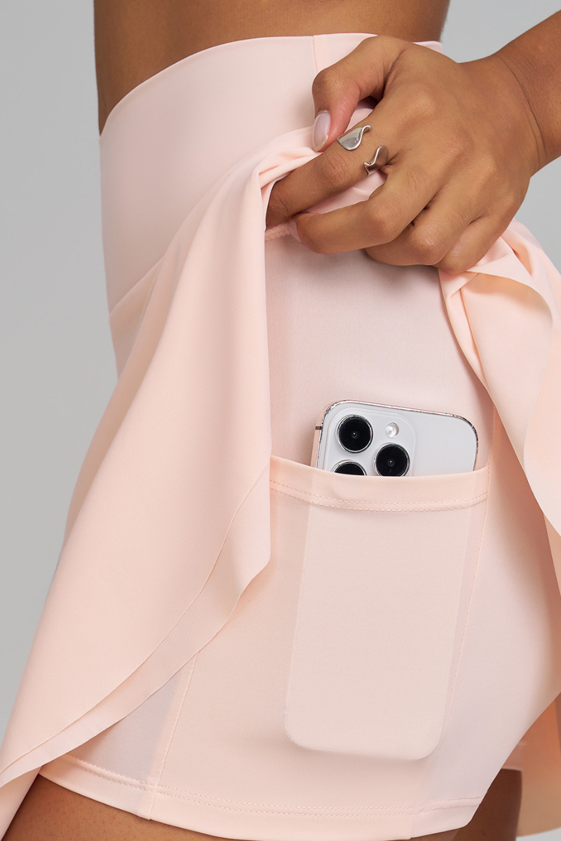 High-waisted pocket sporty short skirt