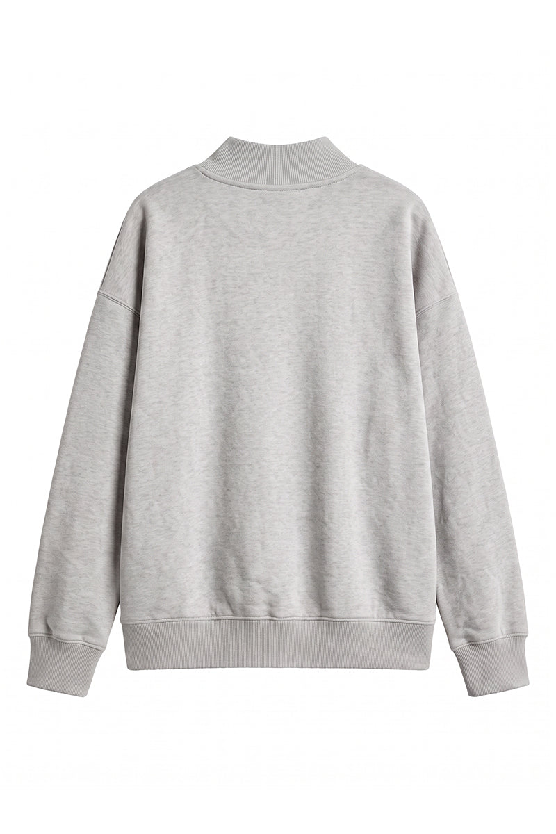 Women's Fall Fleece Relaxed Mock Neck Sweatshirt