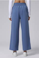 Women's Quick Dry Side Pocket Wide Leg Sports Pants