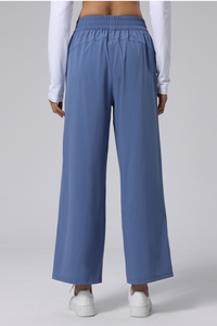 Women's Quick Dry Side Pocket Wide Leg Sports Pants
