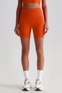 Women High Waisted Butt Lifting Seamless Naked Sensation Yoga Shorts