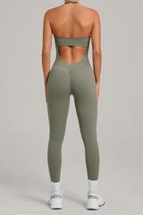 Women's Pleated Buttocks Lift Side Pocket Jumpsuits