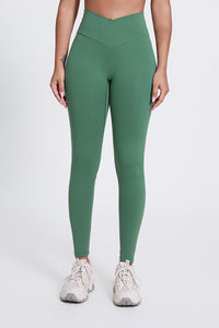 Women'S Bright Crossover High-Waisted Hip Lift Dance Stretch Cropped Pants
