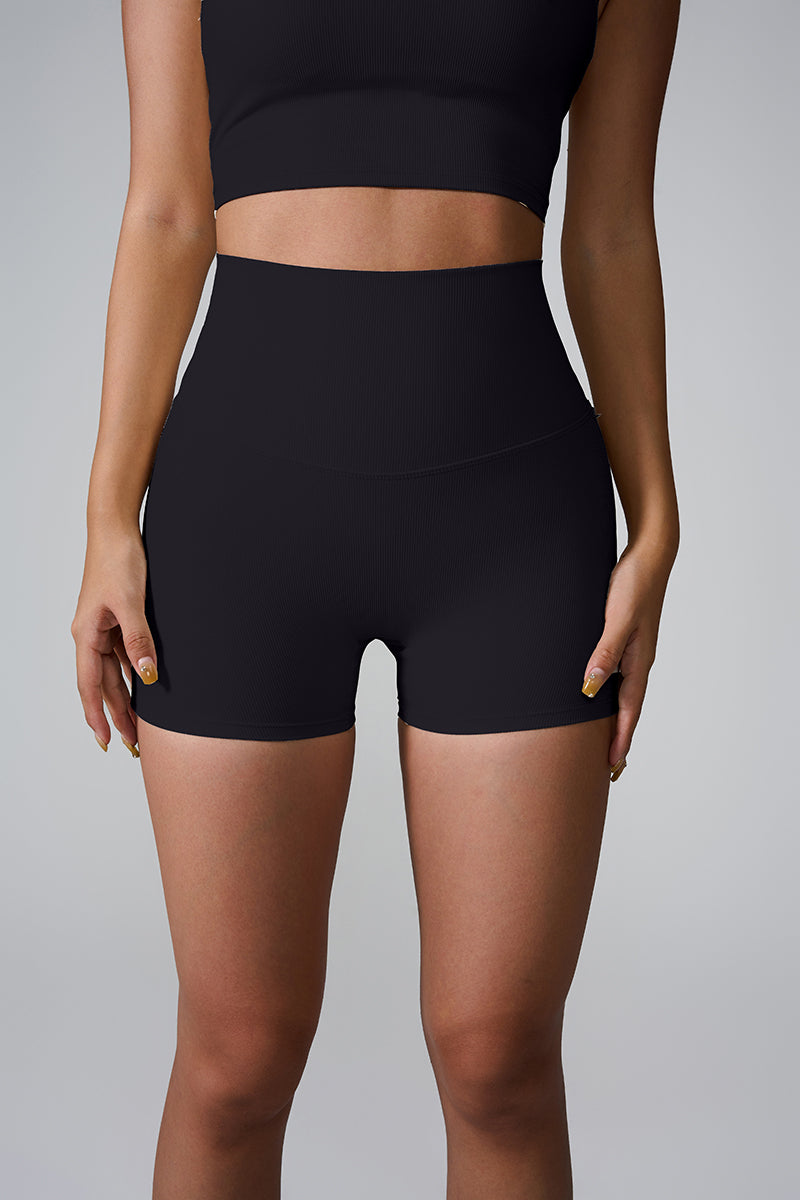 Women'S Rear Cross High Rise Hip Lift Quick-Drying Fitness Yoga Shorts