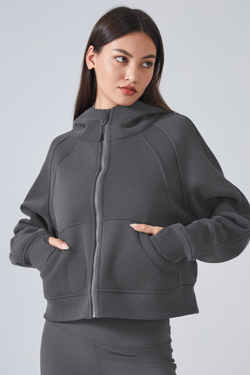 Women'S Loose Yoga Hooded Jacket