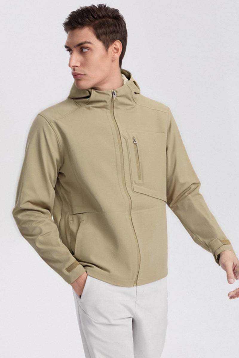 Men Wrinkle-Resistant Soft Warm Quick-Dry Training Running Jacket